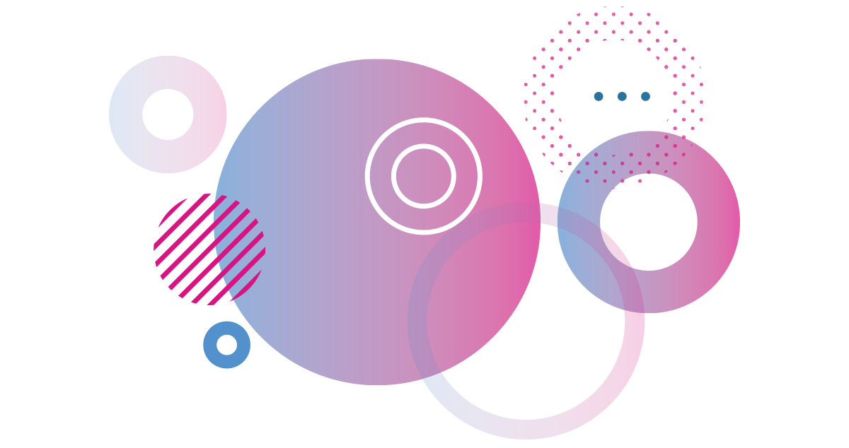 A pink and purple circle on a black background.