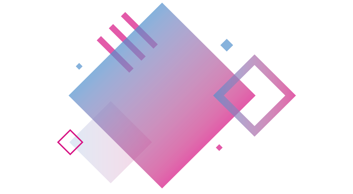 A pink and blue diamond logo representing Schools Library Service UK on a black background.