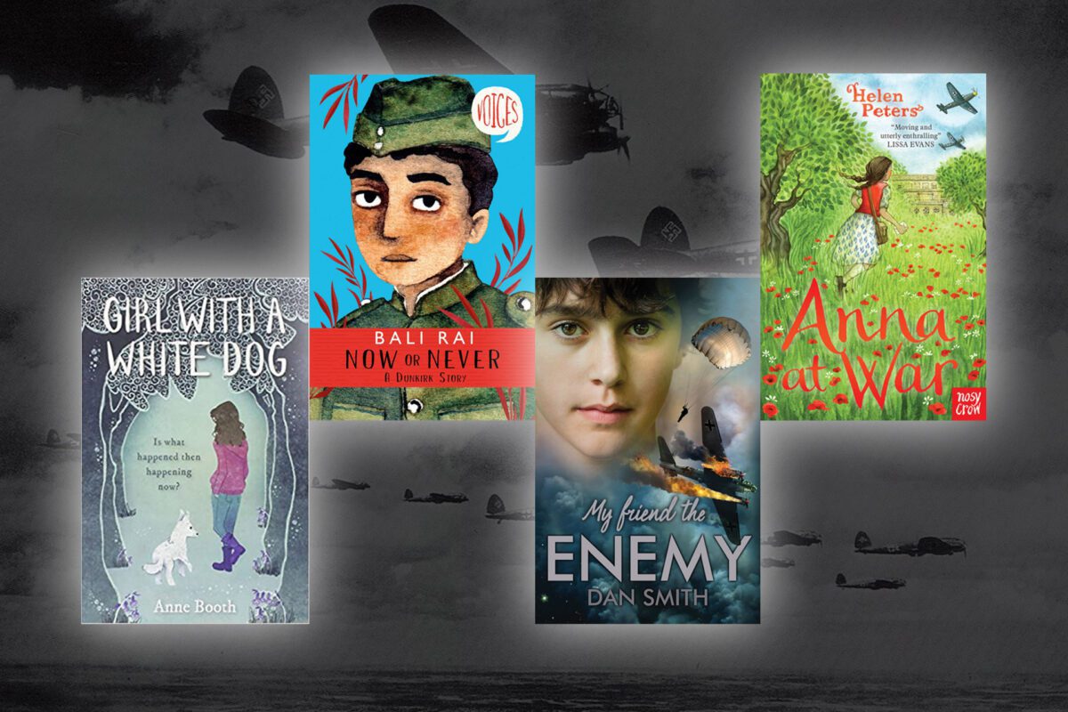 A literature collection highlighting children's books about World War Two (WWII).