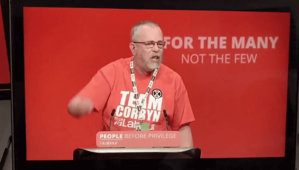 Alan Gibbons at labour conference