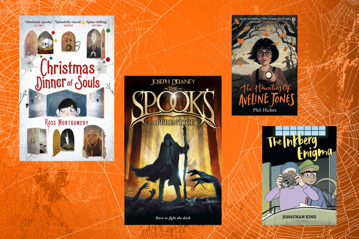 A wicked collection of scary reads for KS2 horror fans, featuring children's books on an orange background.