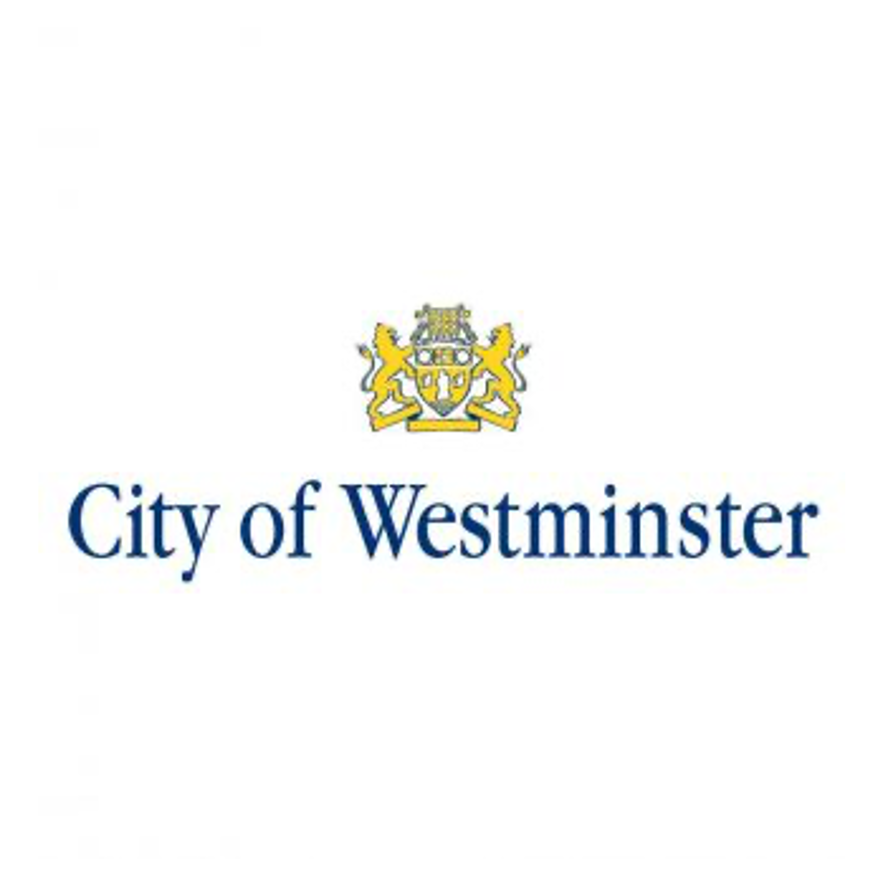 The city of westminster logo on a white background.