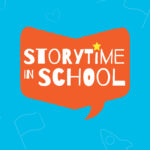Logo for school storytime, emphasizing the importance of reading for pleasure.